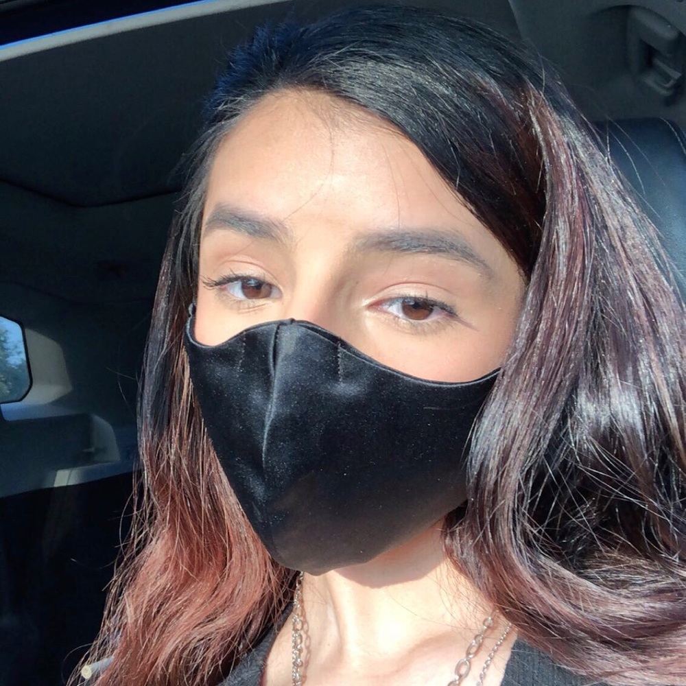 Handmade Black Satin Masks